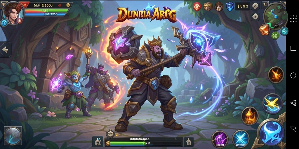 Screenshot gameplay 66K menampilkan pertarungan seru dengan grafis menawan.