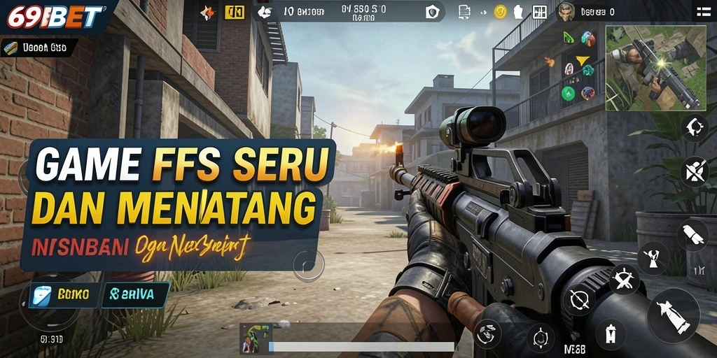 Tangkapan layar menampilkan aksi intens gameplay FPS di 69BET.