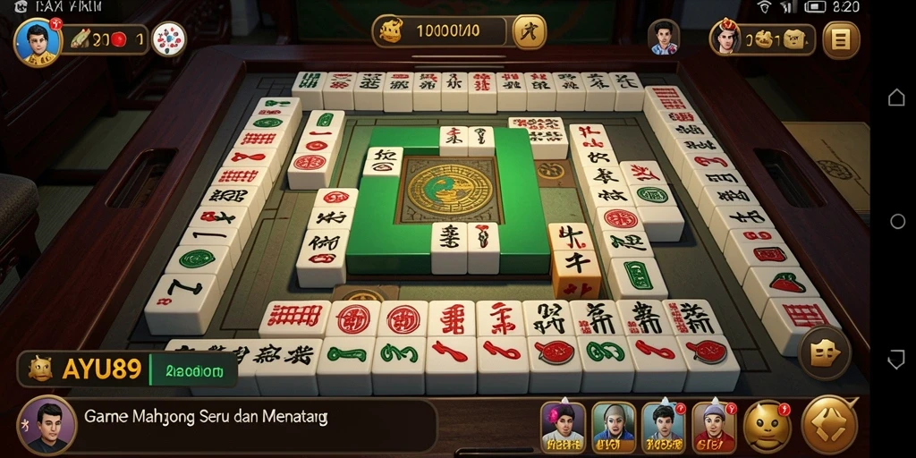 Tangkapan layar AYU89 menampilkan gameplay Mahjong yang seru.