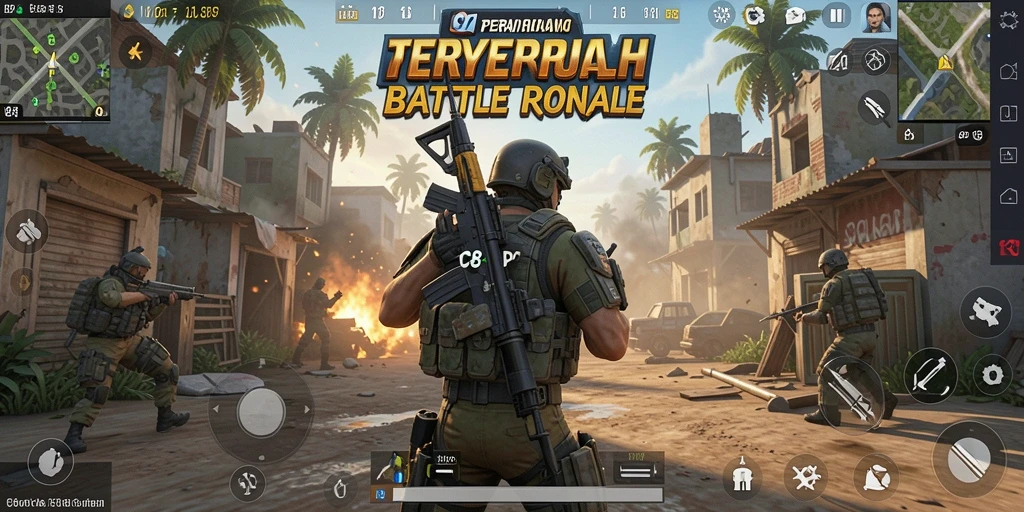 Tangkapan layar C8VIP menampilkan pertempuran mendebarkan dalam mode Battle Royale.