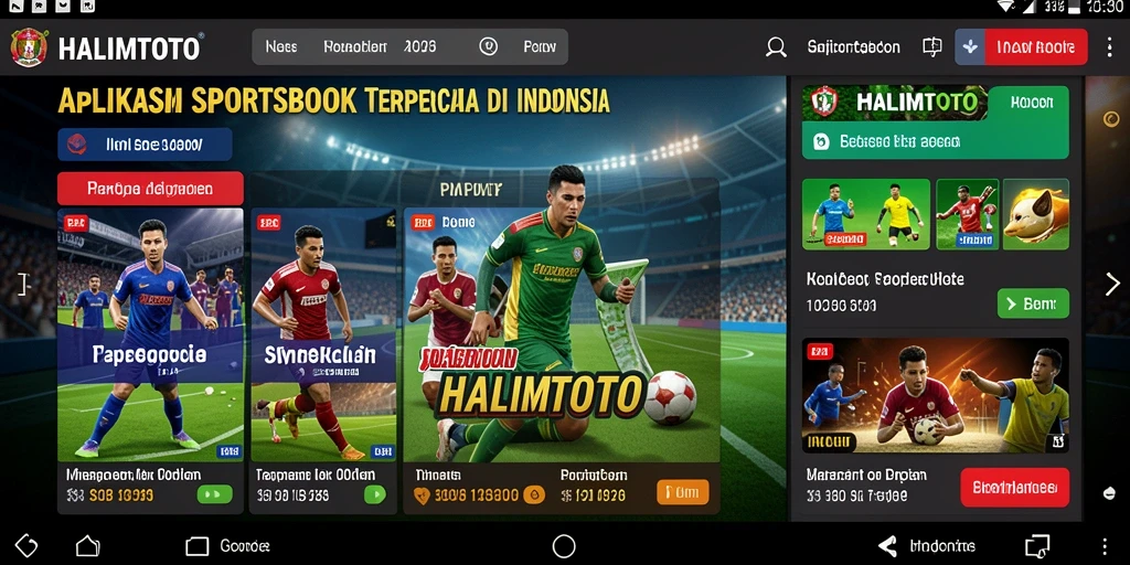 Tampilan gameplay HALIMTOTO dengan fitur taruhan olahraga yang menarik.
