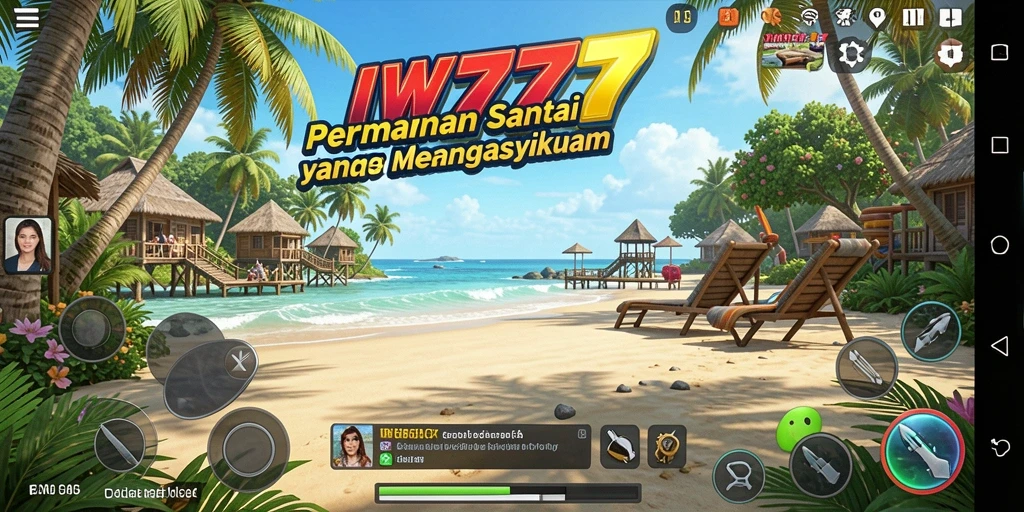 Tampilan gameplay IW777 yang ceria dan penuh warna.
