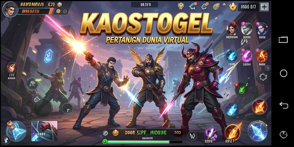Tampilan seru gameplay KAOSTOGEL dengan aksi pertarungan yang menegangkan.