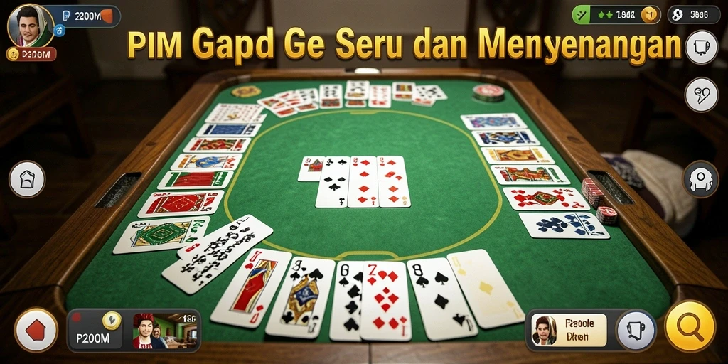 Screenshot gameplay seru dari permainan Gaple P200M.