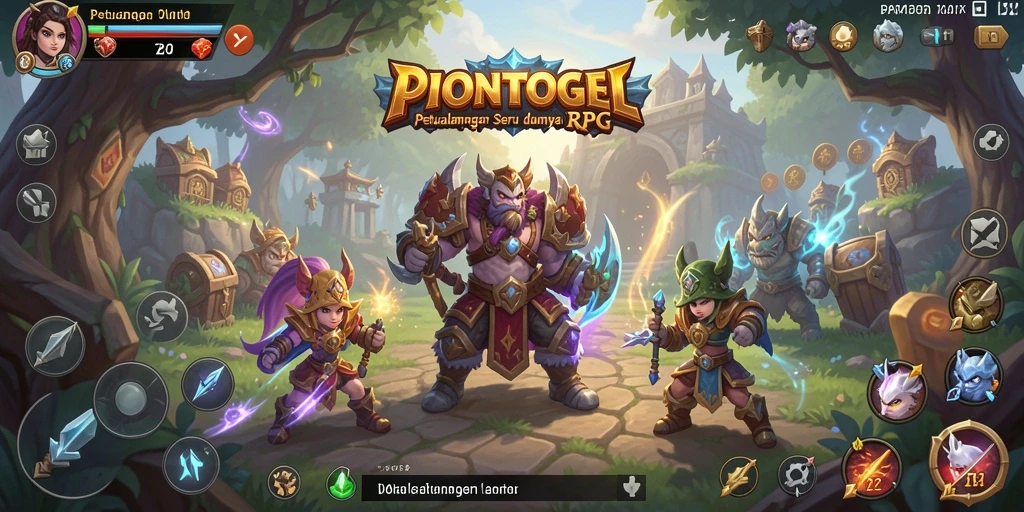 Screenshot gameplay PIONTOGEL menampilkan aksi RPG menarik.