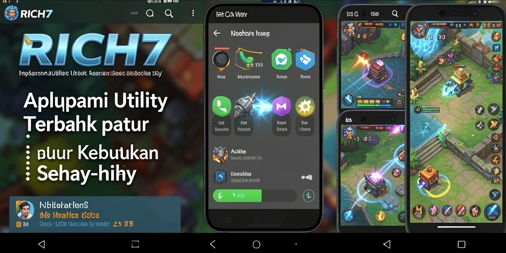 Tampilan utama RICH7 yang menampilkan fitur utilitas canggih.