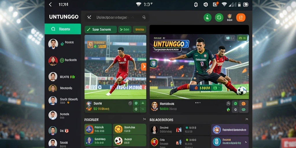 Tampilan gameplay interaktif dan menarik di aplikasi UNTUNGGO.