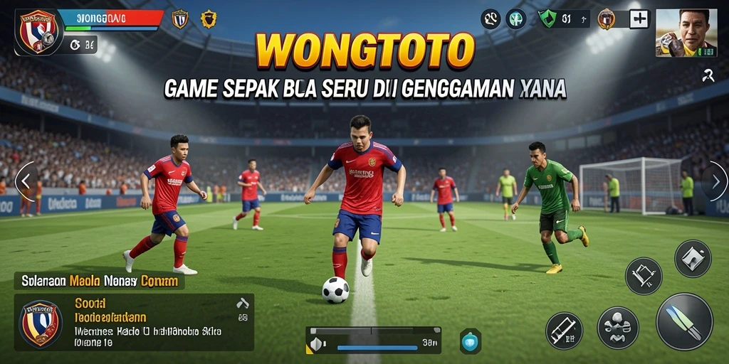 Tampilkan aksi mendebarkan dalam game sepak bola WONGTOTO.